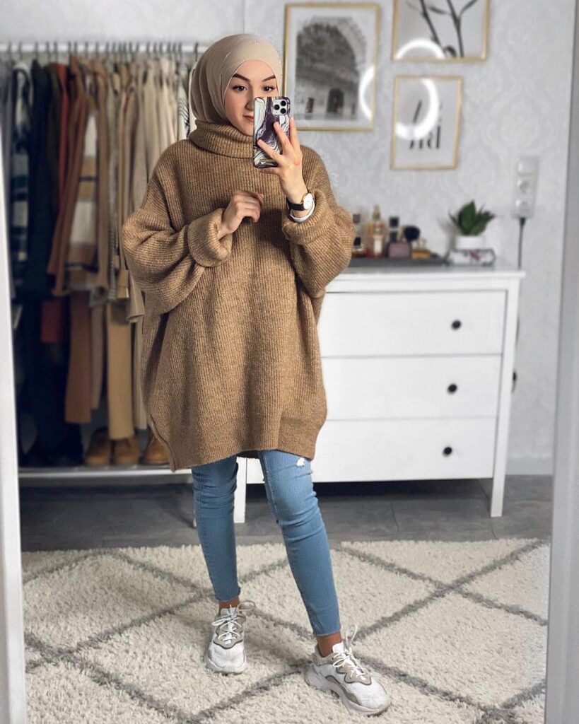 How To Style The Long Sweater This Season - Hijab Fashion Inspiration