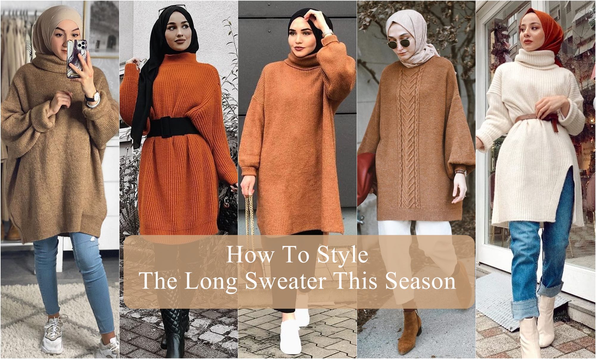 How To Style The Long Sweater This Season - Hijab Fashion Inspiration